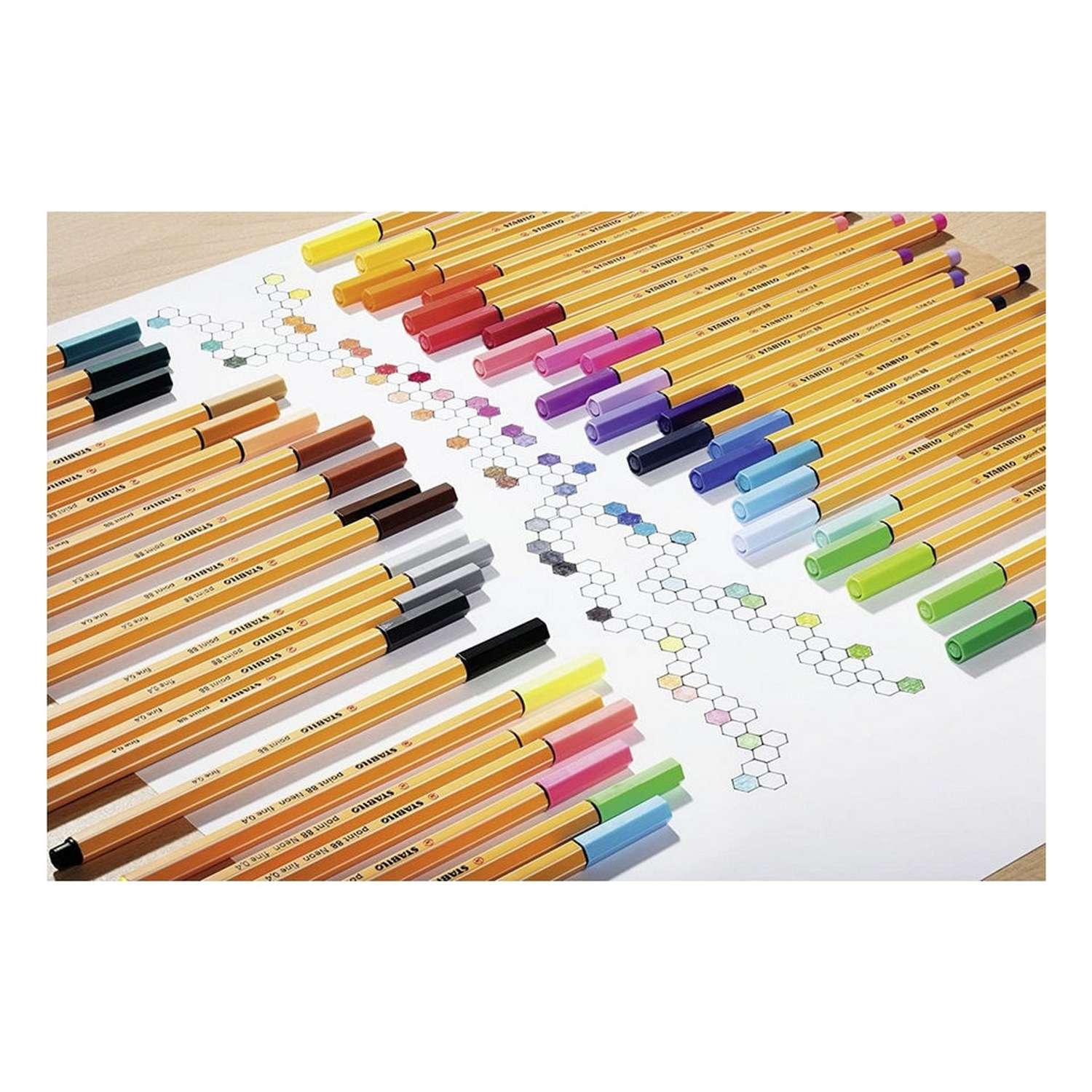 Ручка капиллярная STABILO point 88 20 цветов в двойном пластиковом футляре - фото 5