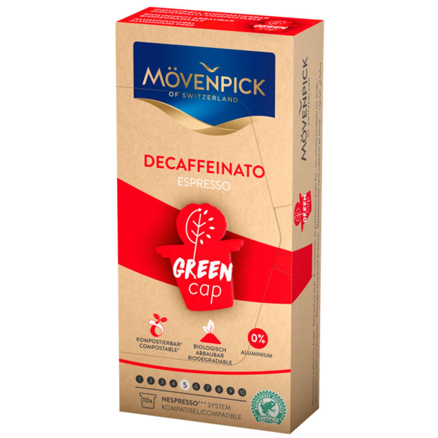 Кофе в капсулах Movenpick Espresso Decaffeinato Green Cap без кофеина - фото 2