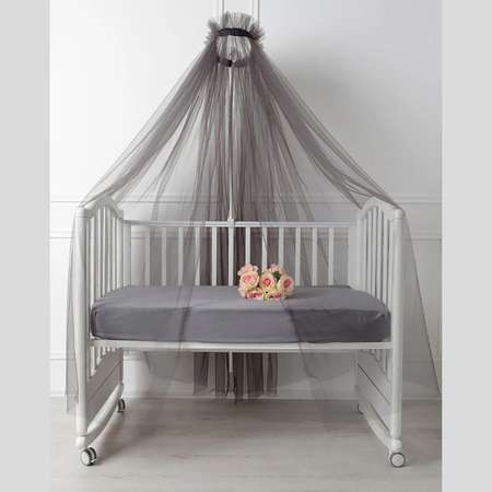 Балдахин Тутси для детской кроватки 170*600 см серый