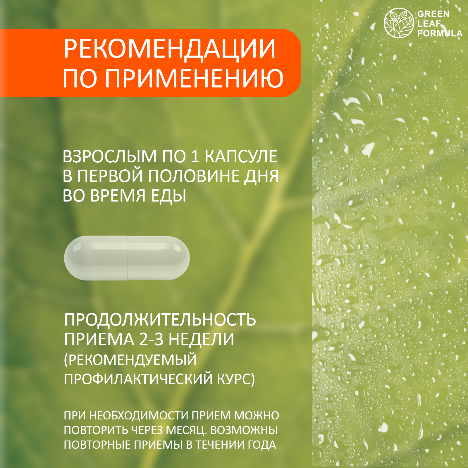 Neuro-Fit витамины для мозга Green Leaf Formula для нервной системы памяти 30 капсул - фото 7