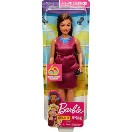 Кукла Barbie к 60летию Кем быть Журналист GFX27