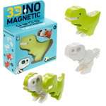 Конструктор монтессори 1TOY 3Dino Magnetic динозавр Тираннозавр зеленый