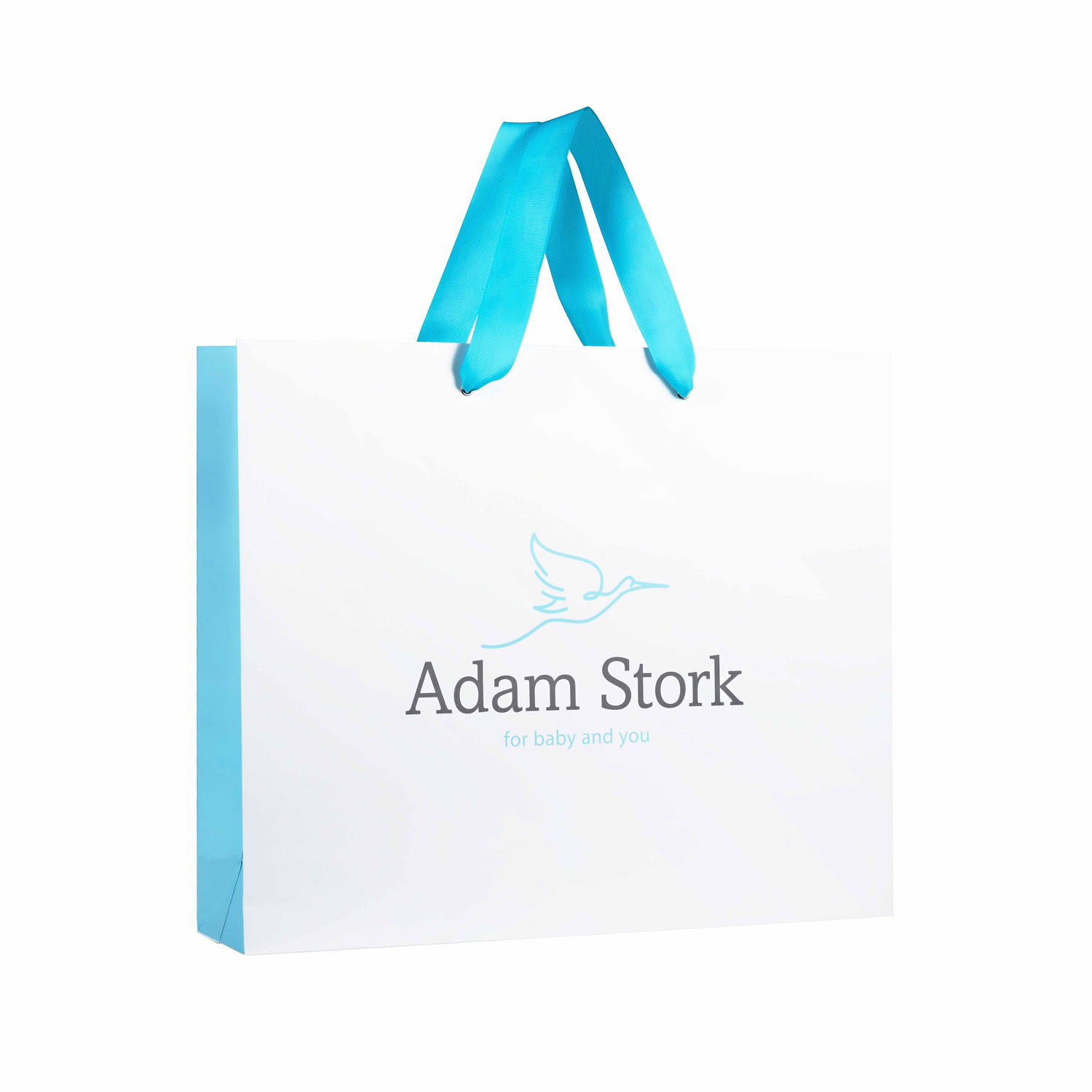 Пакет подарочный Adam Stork белый 37х30 см - фото 1