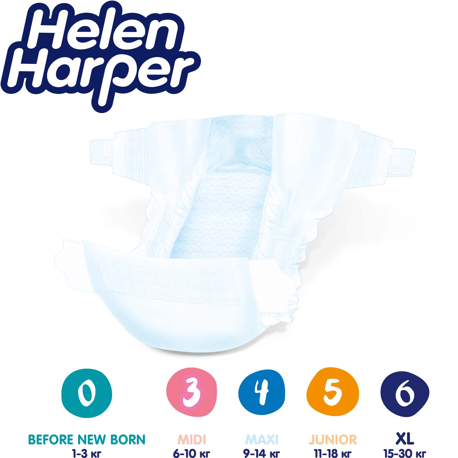 Подгузники Helen Harper 24 шт. 0 - фото 3