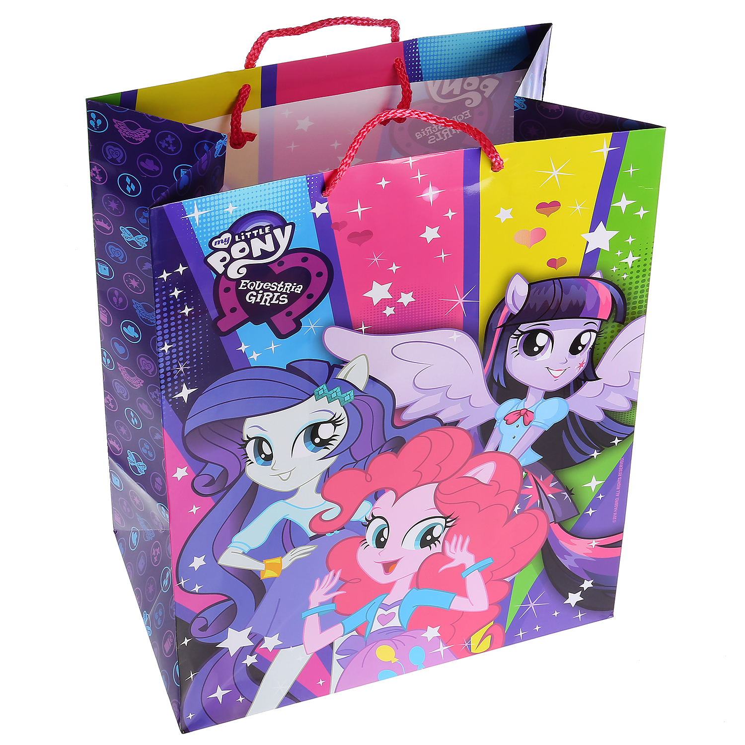 Пакет Играем вместе Веселый праздник Equestria girls глянцевый подарочный - фото 4