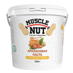 Арахисовая паста Muscle Nut хрустящая с мёдом без сахара натуральная высокобелковая 1000 г