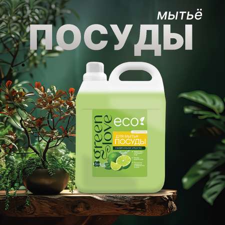 Жидкое мыло для рук Green Love и средство для мытья посуды 5 л 2 шт