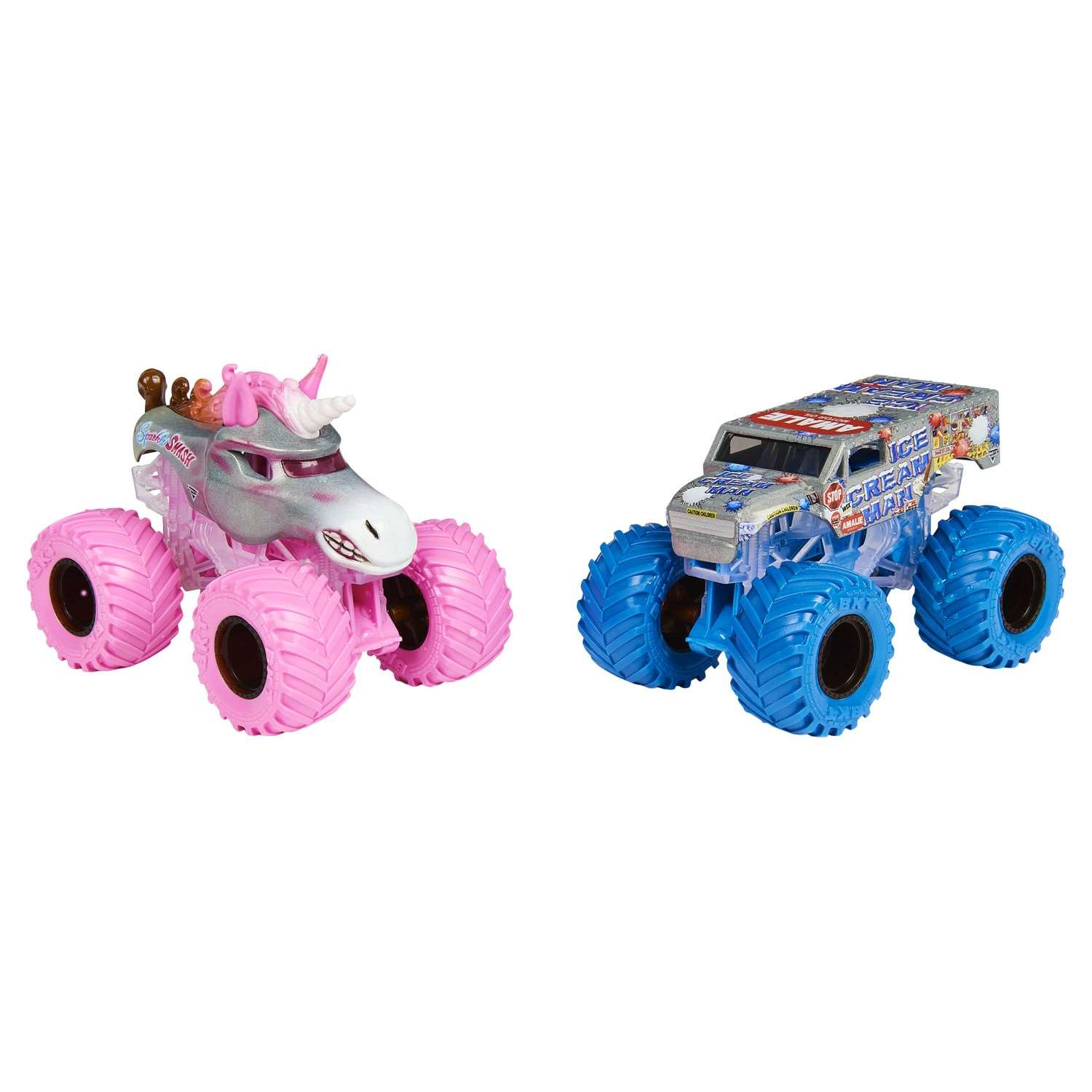 Машинка Monster Jam 1:64 2шт SprklSmashVIceCreamTruck6044943/20125067 6044943 - фото 1