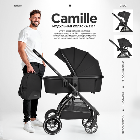 Коляска 2в1 Farfello Camille Comfort
