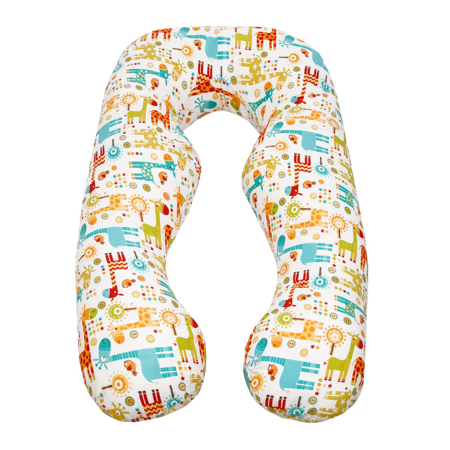 Наволочка к подушке AmaroBaby для беременных Анатомическая 340х72 см Жирафики - фото 1