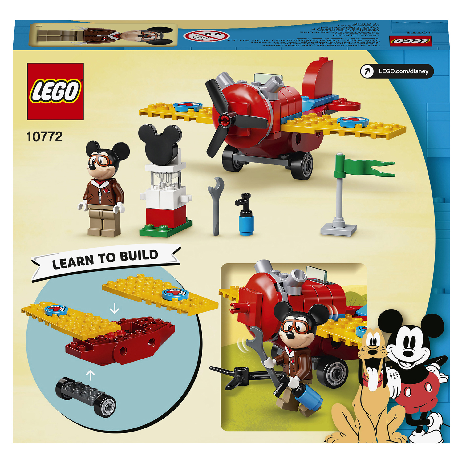 Конструктор LEGO Mickey and Friends Винтовой самолёт Микки блочный - фото 3