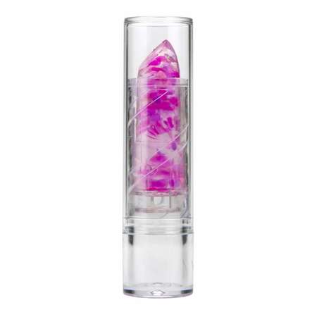 Бальзам-помада для губ Lukky Конфетти прозрачный с фиолетовыми блестками