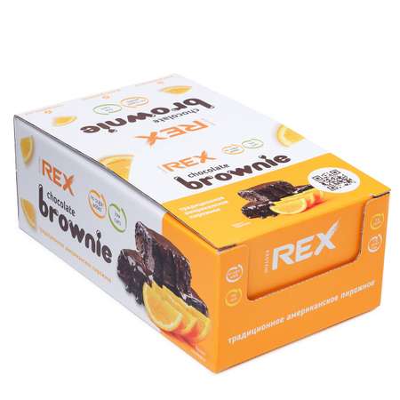 Протеиновое печенье ProteinRex Brownie апельсиновый 12шт