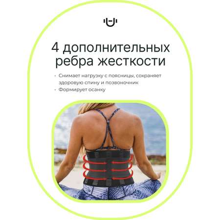 Пояс для похудения Urbanfit розовый размер L