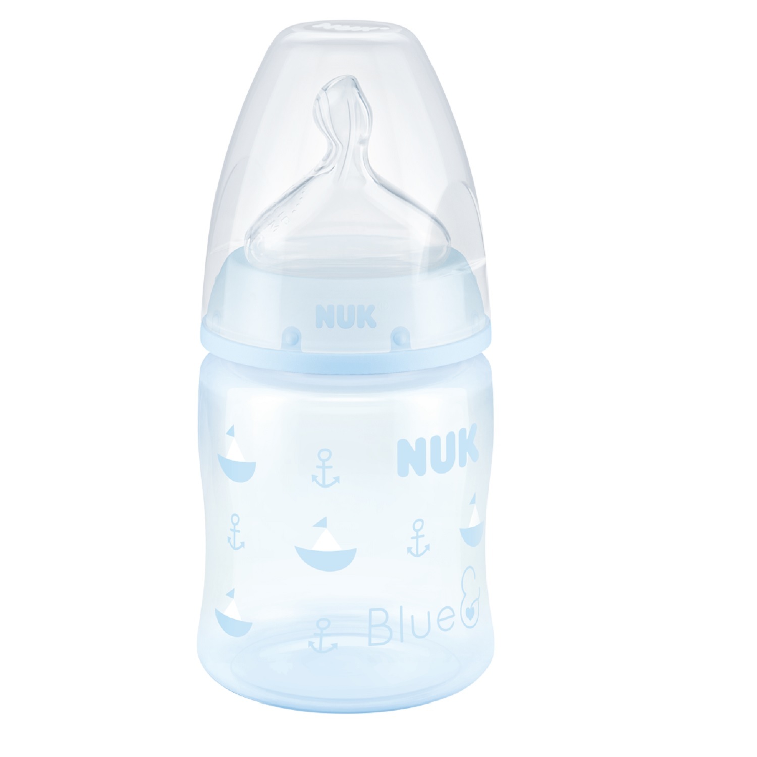 Бутылочка Nuk Лодки 150мл с 0месяцев Blue 10743745 - фото 1