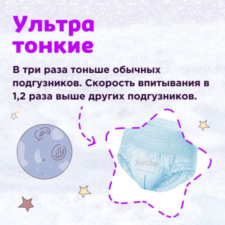 Трусики-подгузники YourSun ultra absorption XХXL 17+ кг 44 шт