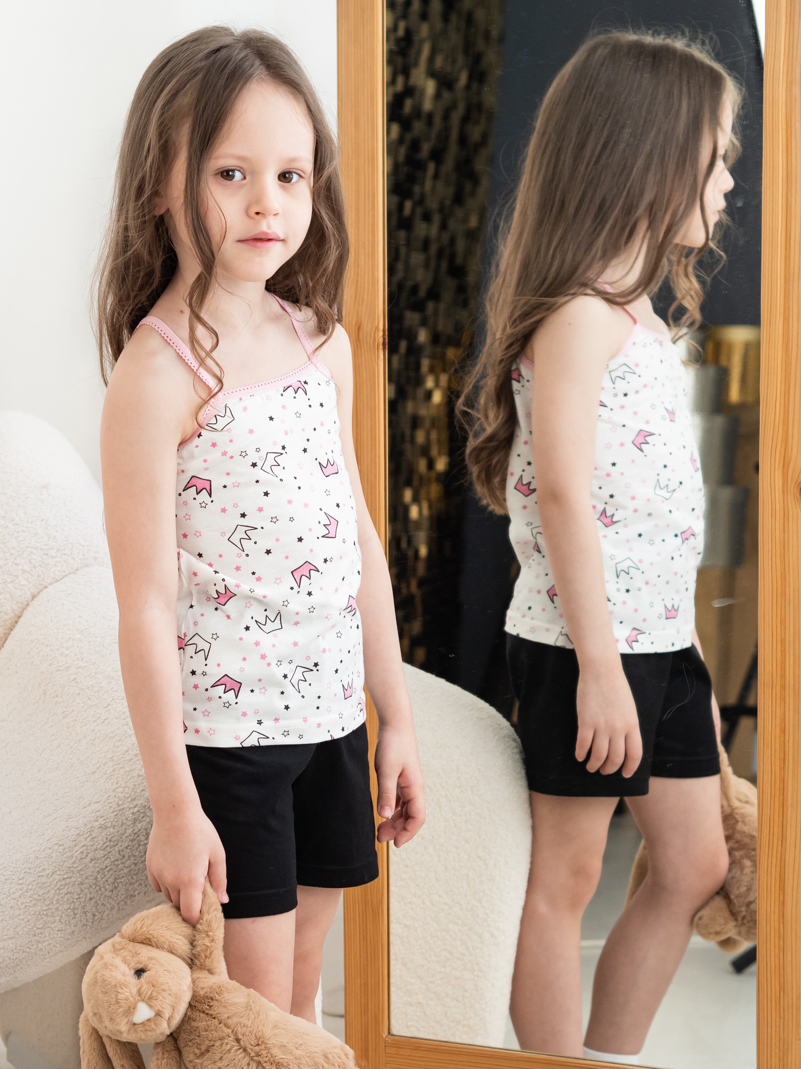 Майка 3 шт Babycollection 636/mkb002/sph/k3/005/p1/W*dмолочный розовый - фото 5