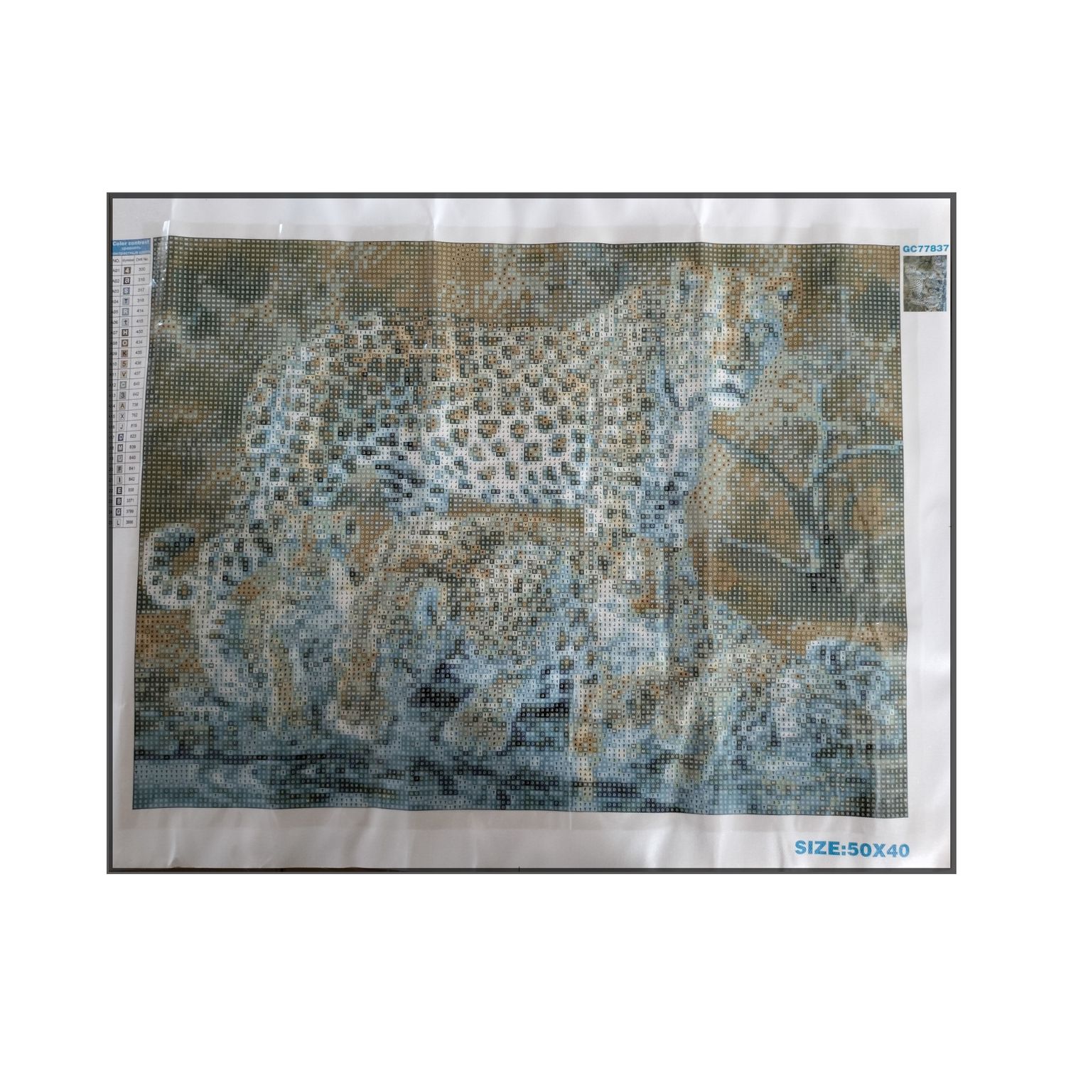 Алмазная мозаика Seichi Леопарды на водопое 40х50 см - фото 3
