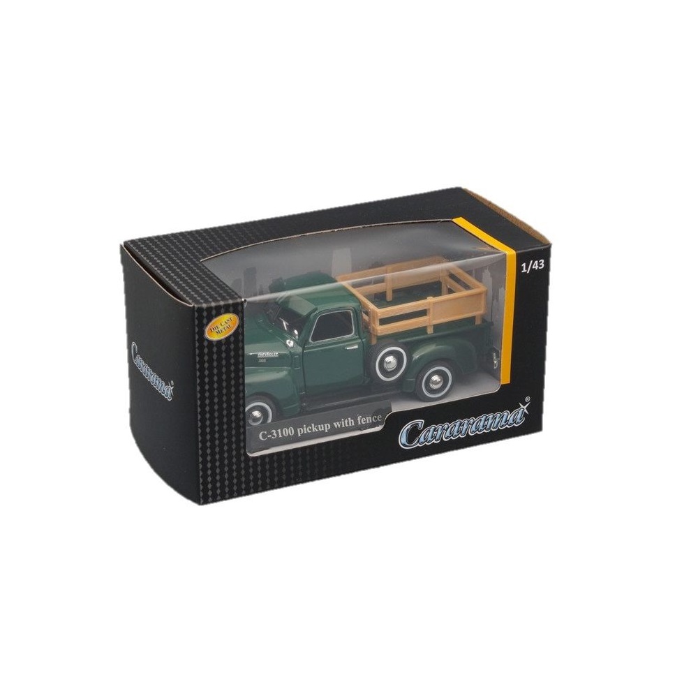 Мини-модель 1:43 CARARAMA Chevrolet C-3100 Pickup with fence металлическая  зеленая купить по цене 1095 ₽ в интернет-магазине Детский мир