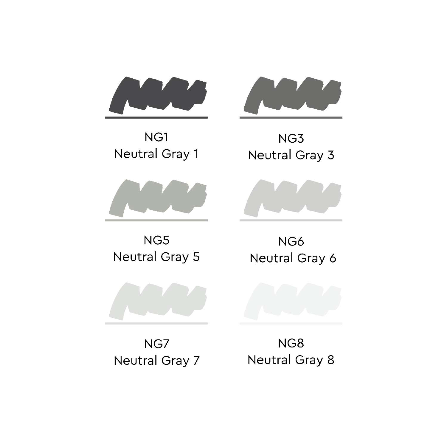Набор двусторонних маркеров SKETCHMARKER Neutral Gray - 6 нейтральных оттенков серого для скетчинга в картонной упаковке - фото 2