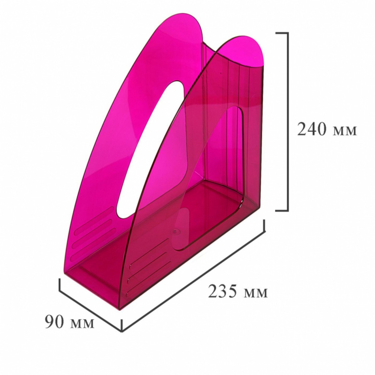 Вертикальный накопитель Attache 90мм Bright Colours прозрачный фиолетовый 2 штуки - фото 8