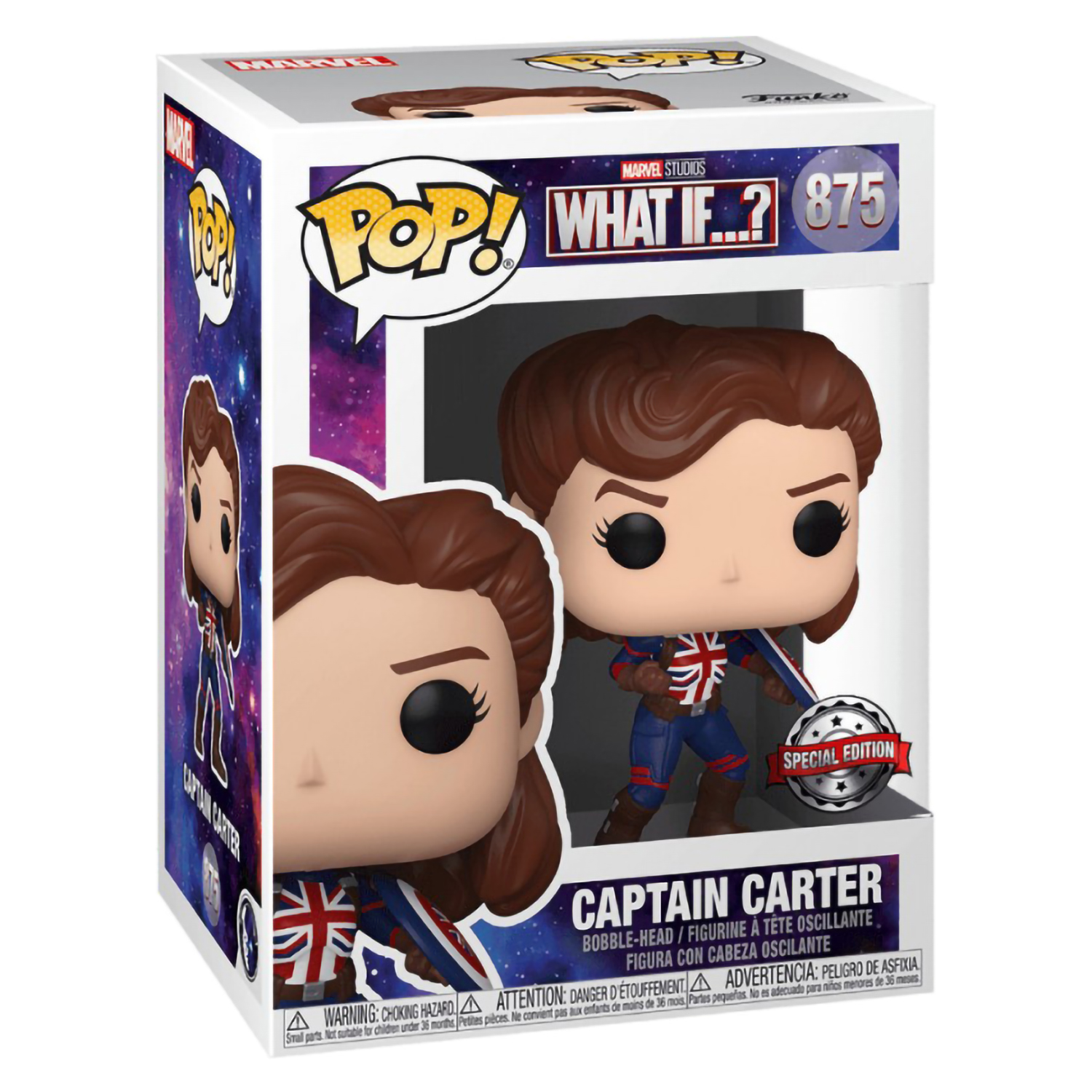 Фигурка Funko POP! Bobble Marvel What If Captain Carter with Shield Exc 55967 - фото 2