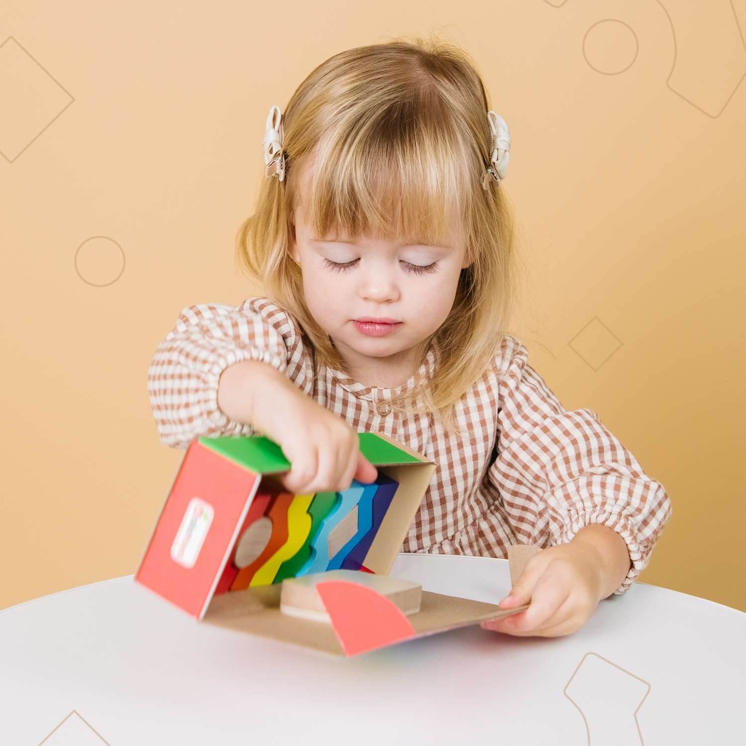 Пирамидка деревянная Башня Alatoys развивающая обучающая Монтессори игрушка для малышей - фото 7