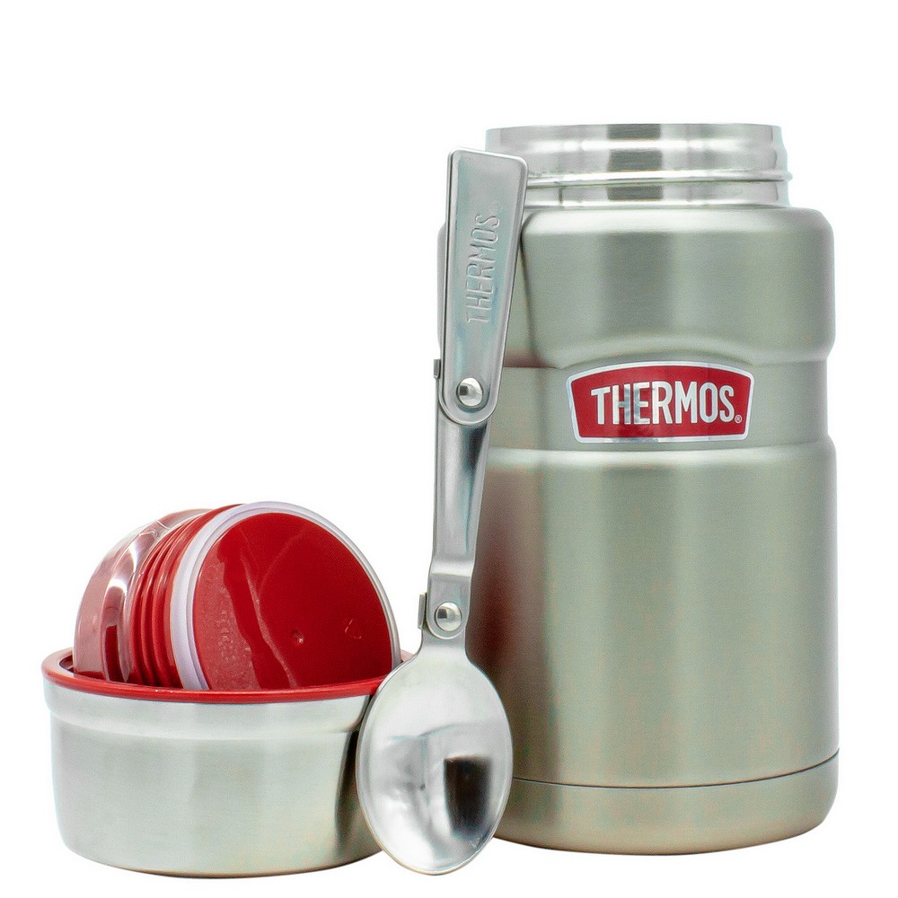 Термос для еды и напитков THERMOS 0.71 л нержавеющая сталь MT-57 Red line - фото 2