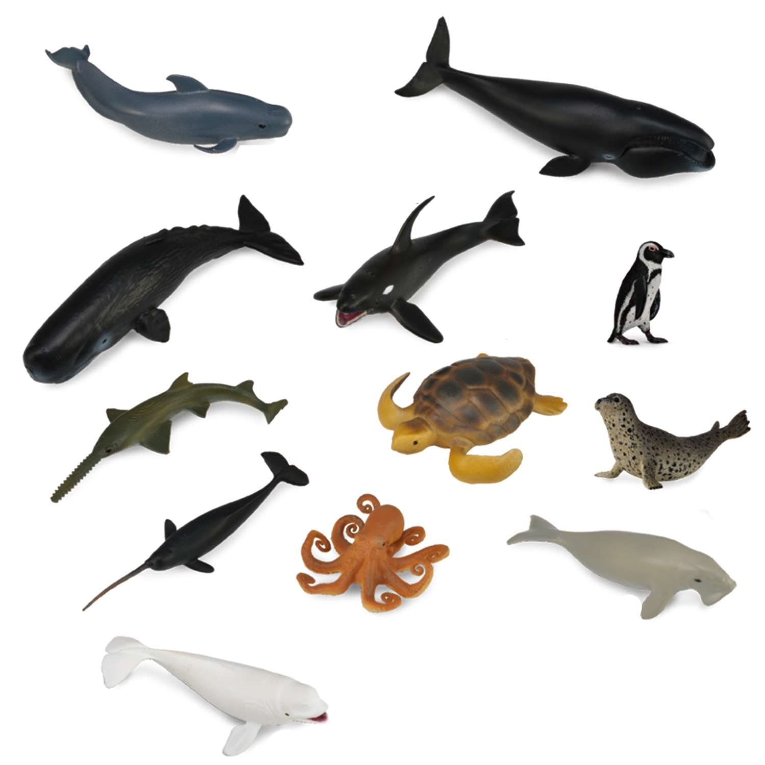 Набор Collecta морские животные 12 шт A1108 - фото 1