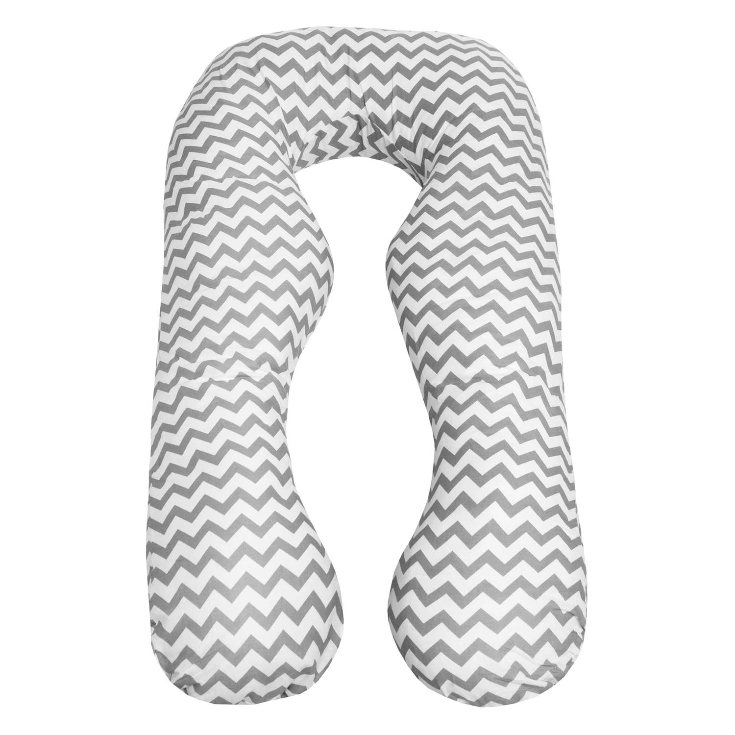 Наволочка к подушке AmaroBaby для беременных Анатомическая 340х72 см Зигзаг серый - фото 1