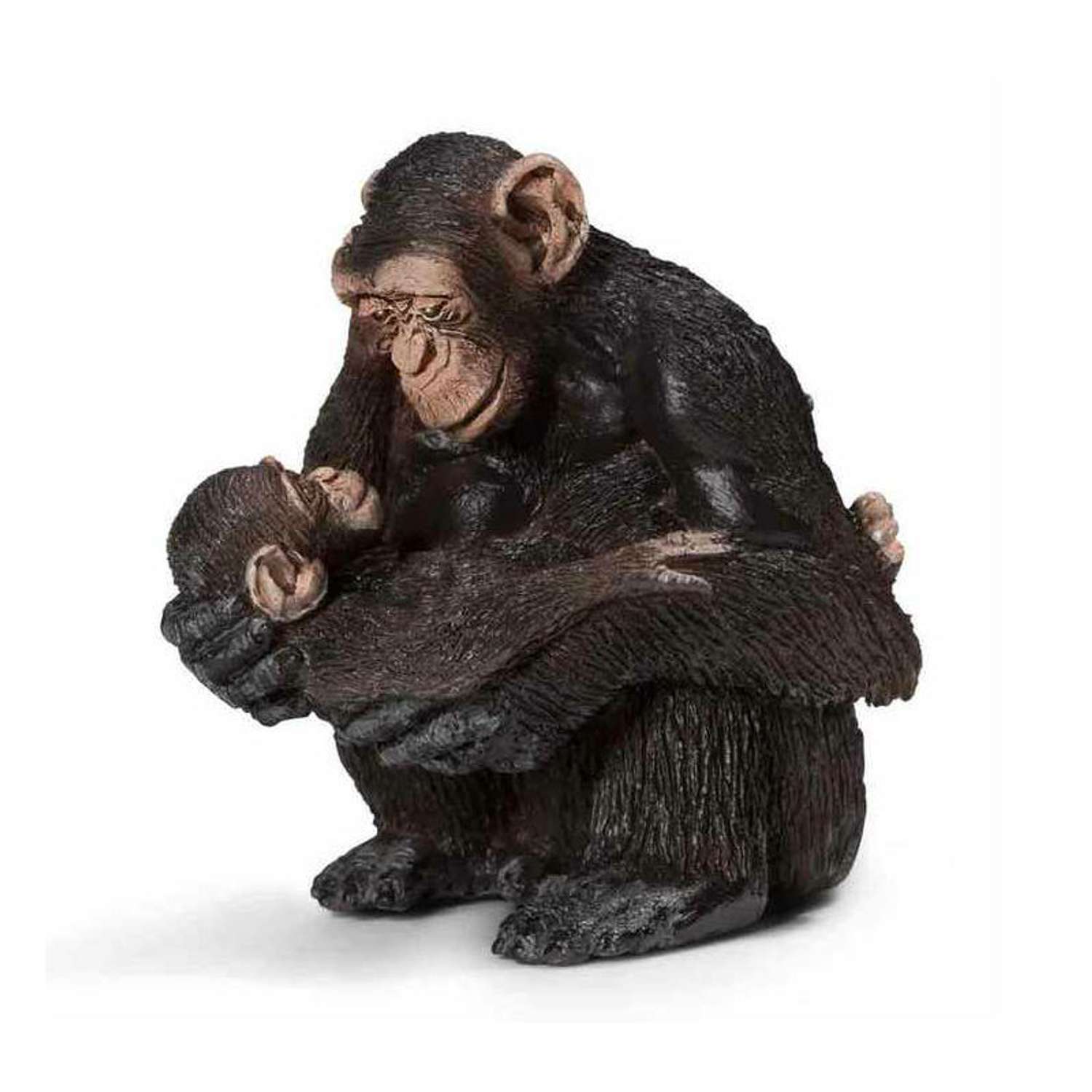 Фигурка SCHLEICH Шимпанзе самка с детенышем - фото 1