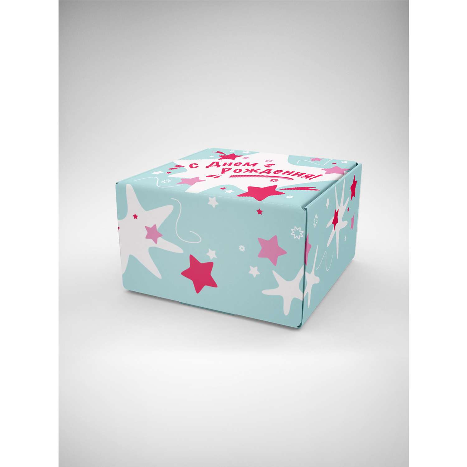 Подарочная коробка с конфетти HitMix Бирюзовая - фото 1
