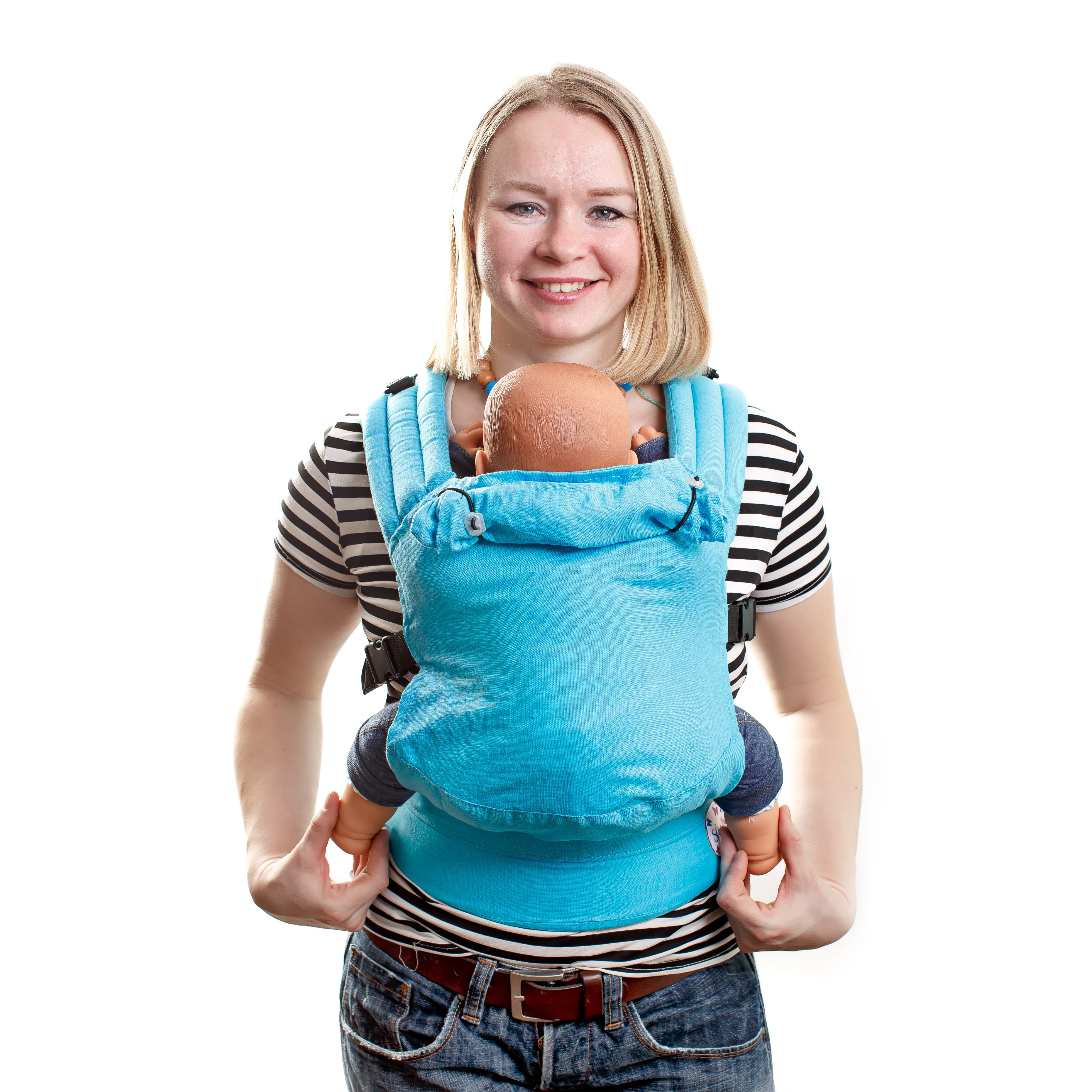 Эрго-рюкзак SlingMe Комфорт с 4 месяцев без намотки от 7 до 20 кг Аква - фото 4