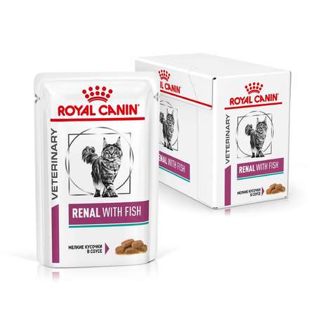Корм для кошек ROYAL CANIN Renal при лечении почек с рыбой консервированный 0.085кг