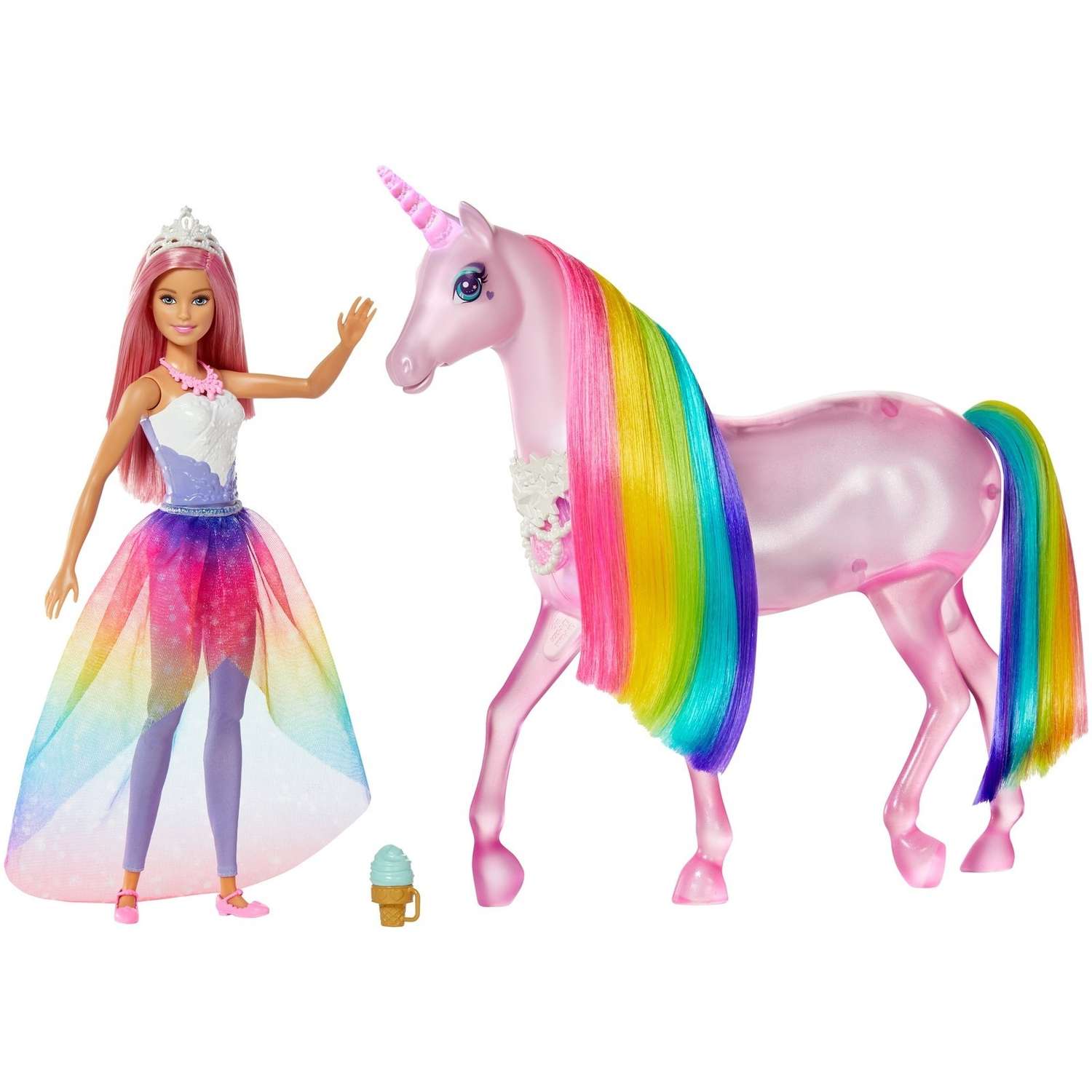 Набор игровой Barbie кукла и Радужный единорог FXT26 FXT26 - фото 1