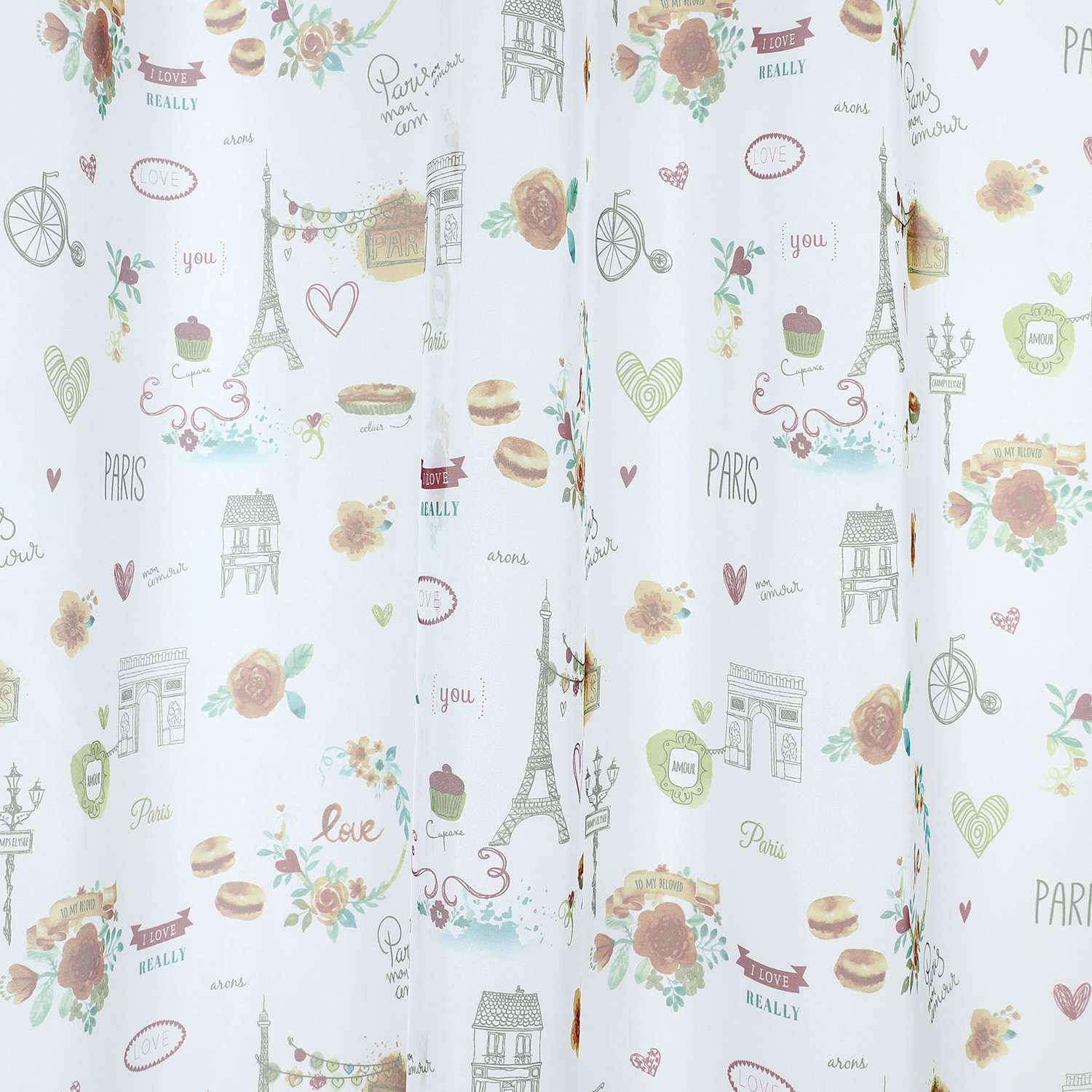 Тюль ТД Текстиль вуаль Paris 300х260 белая зеленый - фото 4