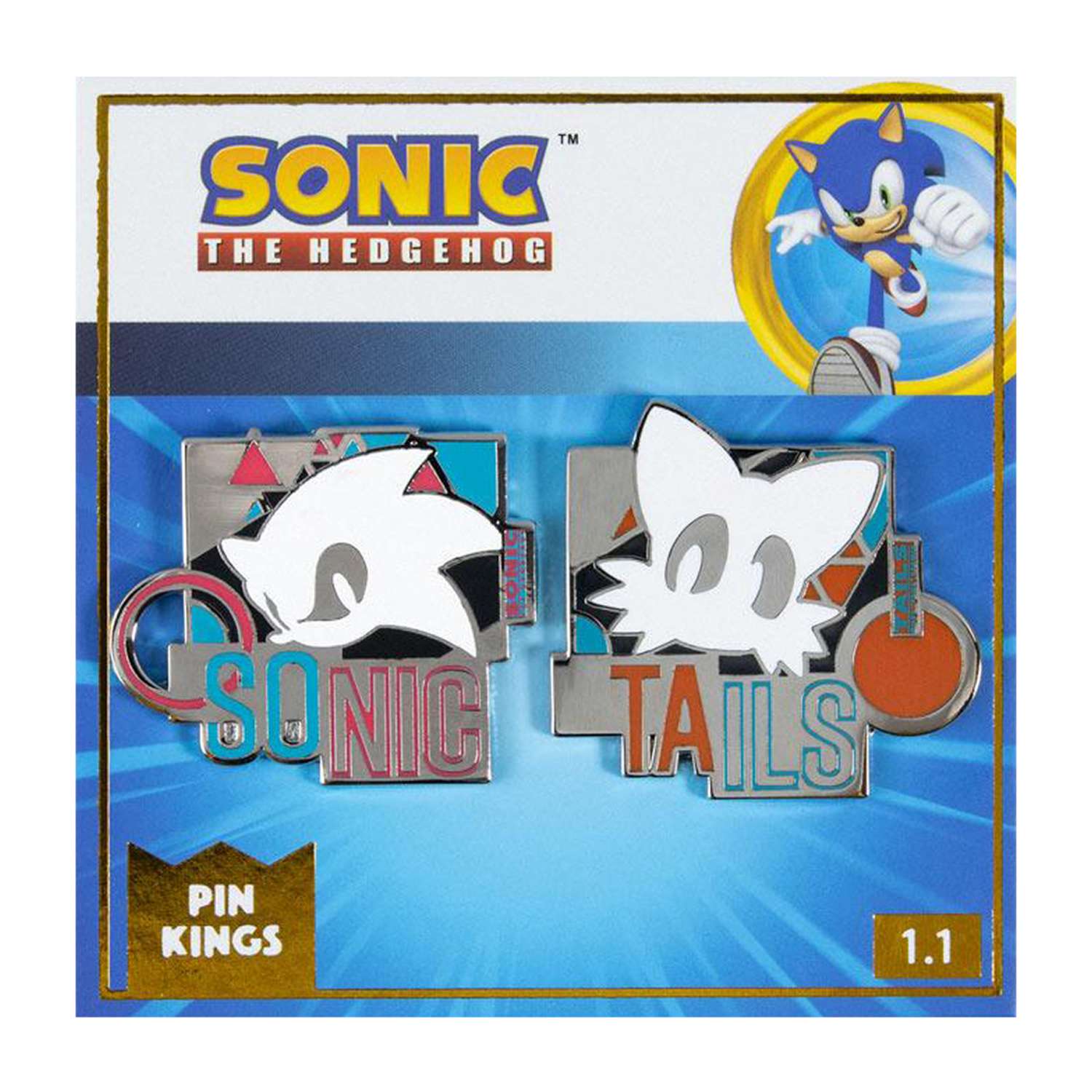 Набор значков Sonic The Hedgehog Remix 2 шт – Соник и Тейлз - фото 2