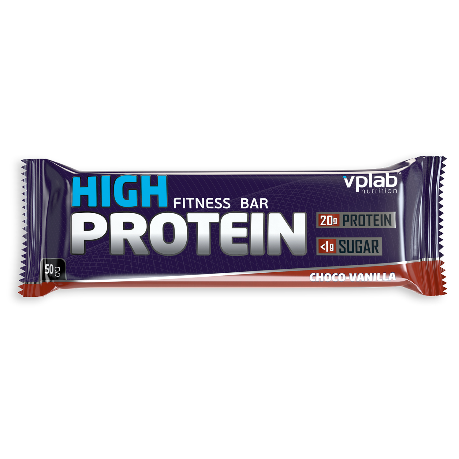 Батончик VPLAB High Protein Fitness Bar шоколад-ваниль 50г - фото 1