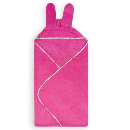 Полотенце с капюшоном BIO-TEXTILES махровое Лапушка цвет розовый