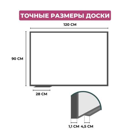 Доска Attache магнитно-маркерная Economy 90х120см