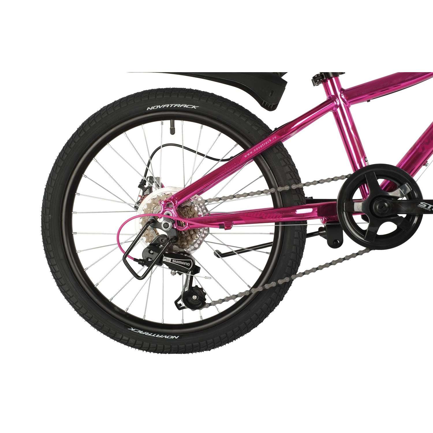 Велосипед NOVATRACK KATRINA 6.D 20 розовый - фото 3