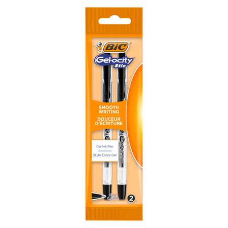 Гелевая ручка BIC Gel-ocity Stic 989708 черный 2 шт