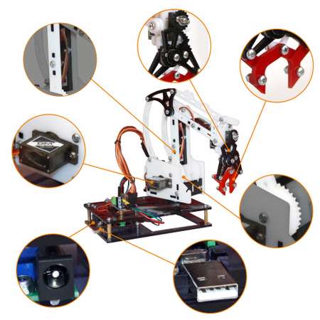 Конструктор РобоИнтеллект Робот-манипулятор Программирование на Python