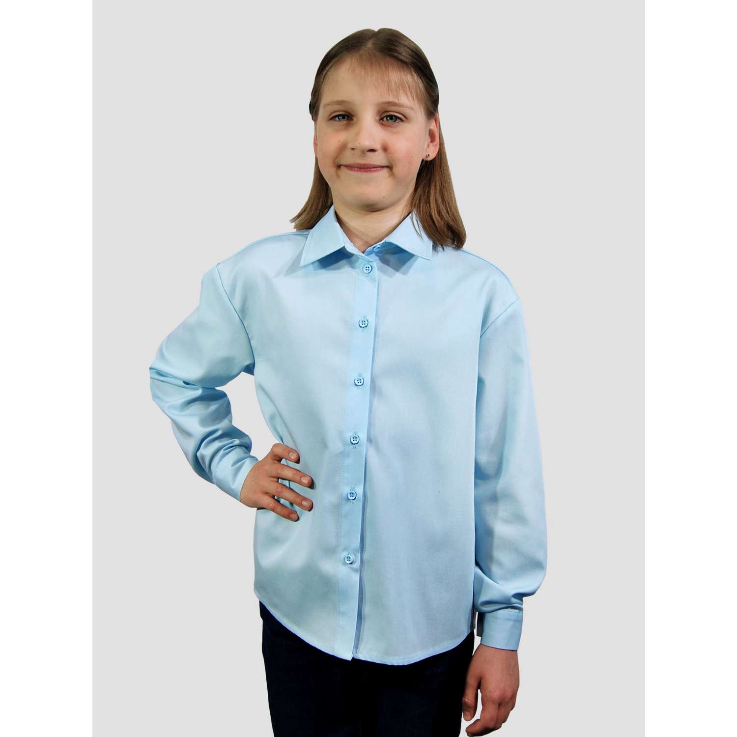 Рубашка IRINA EGOROVA RUB-Kids-Classic_голубой - фото 1