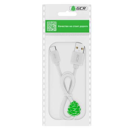 Кабель USB GCR 0.3m TypeC быстрая зарядка GCR-53358