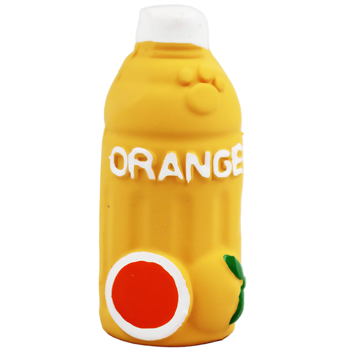 Игрушка пищащая латексная KIMRIK STORE Бутылочка Orange имитация 9 см - фото 1