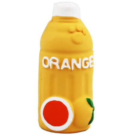 Игрушка пищащая латексная KIMRIK STORE Бутылочка Orange имитация 9 см