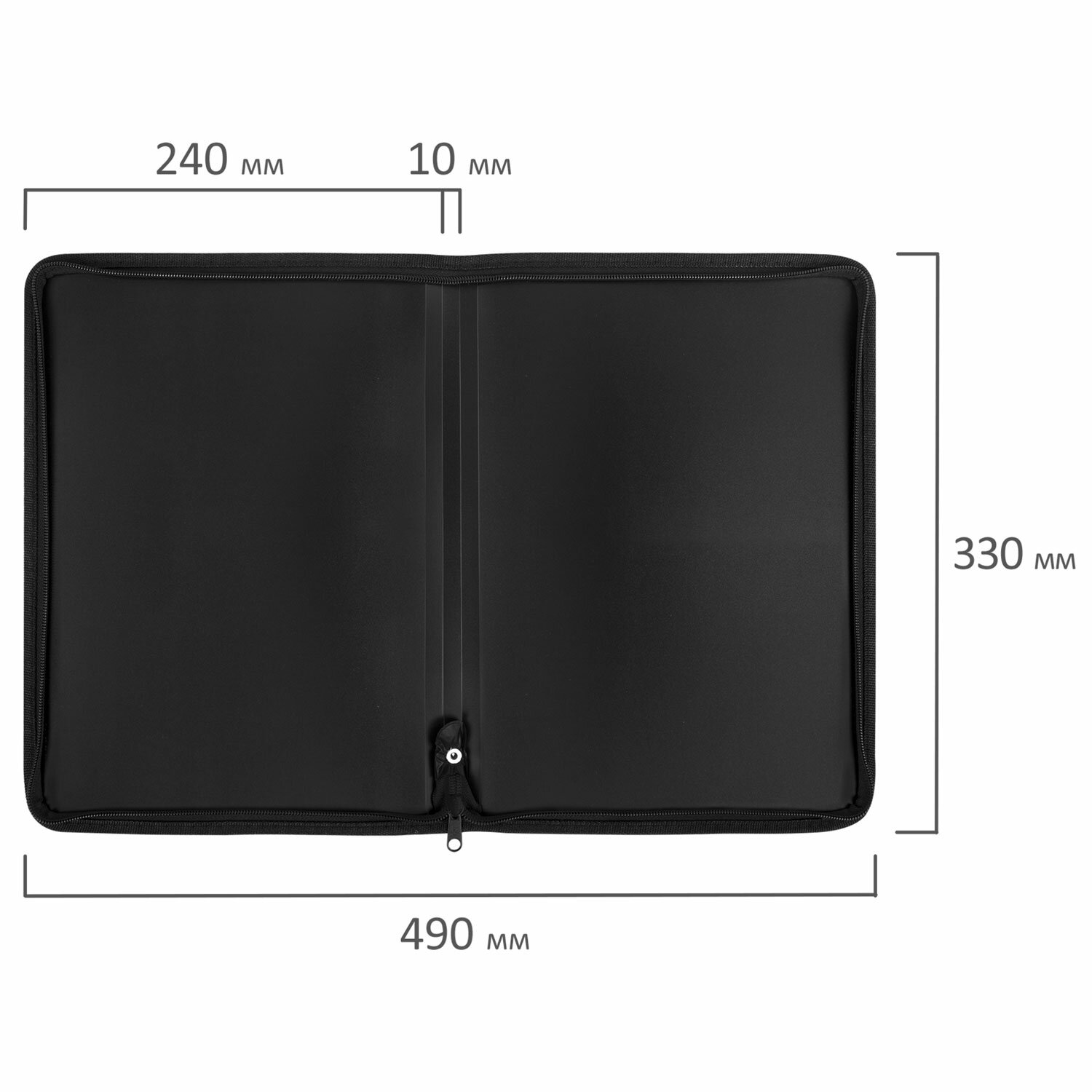 Папка Brauberg для документов тетрадей бумаг А4 на молнии объемная - фото 6