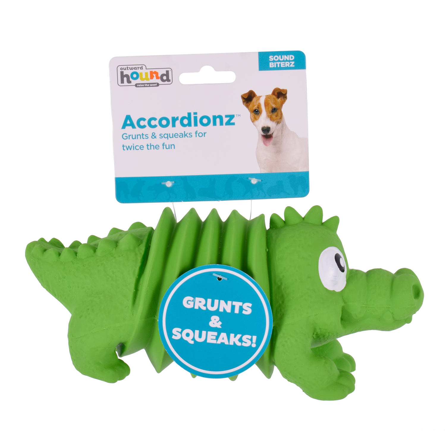 Игрушка для собак Petstages OH Accordionz Крокодил с пищалкой 68093 - фото 2