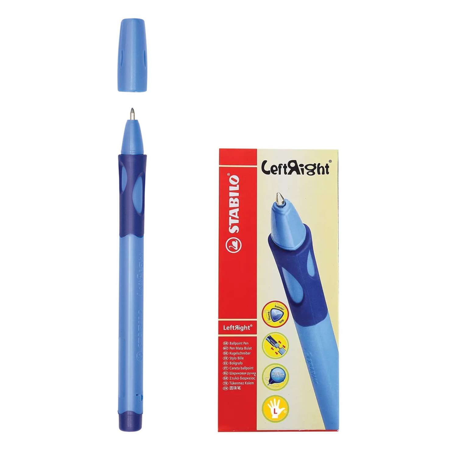 Ручка шариковая STABILO Leftright для левшей Синий 6318/1-10-41 - фото 2